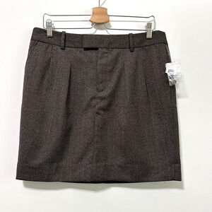 Gap Skirt 10 Wool Blend Short Mini Stretch Brown‎ Trendy Work Party Academia NEW